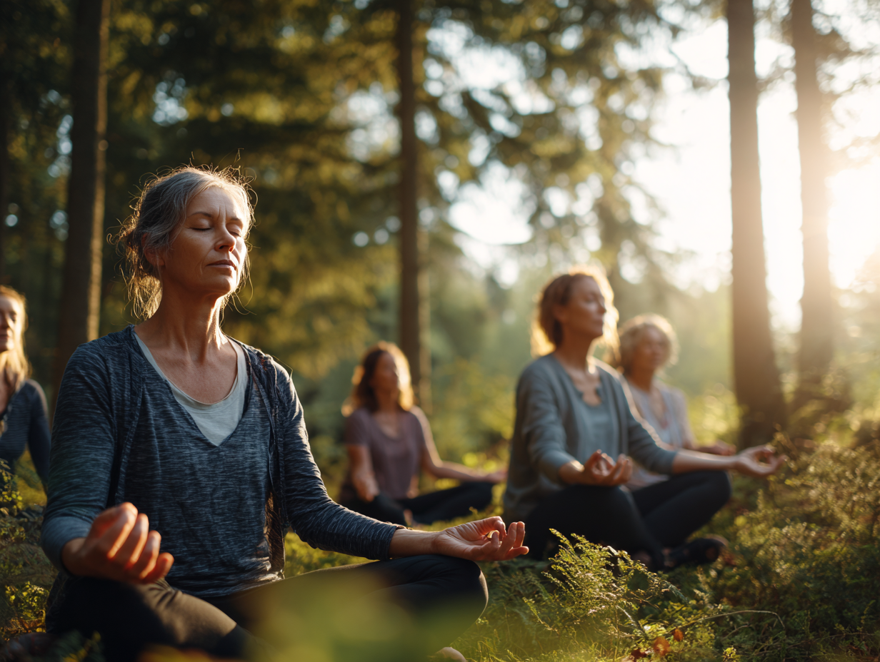 Спокійна атмосфера йога-студії з природним освітленням